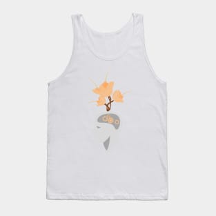 Head with Flower Tank Top